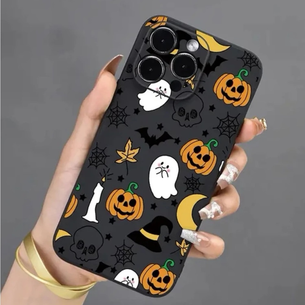🌿 {HALLOWEEN} Anti-fall phone case for iPhone 13 Pumpkin Witch Moon NEW